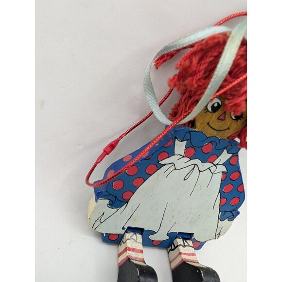 Kurt Adler Mcmillian 1991 ornament raggedy Doll wooden Xmas 4.25" Move Legs - Picture 8 of 8